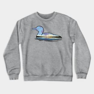 Loon Silhouette - Sunrise Crewneck Sweatshirt